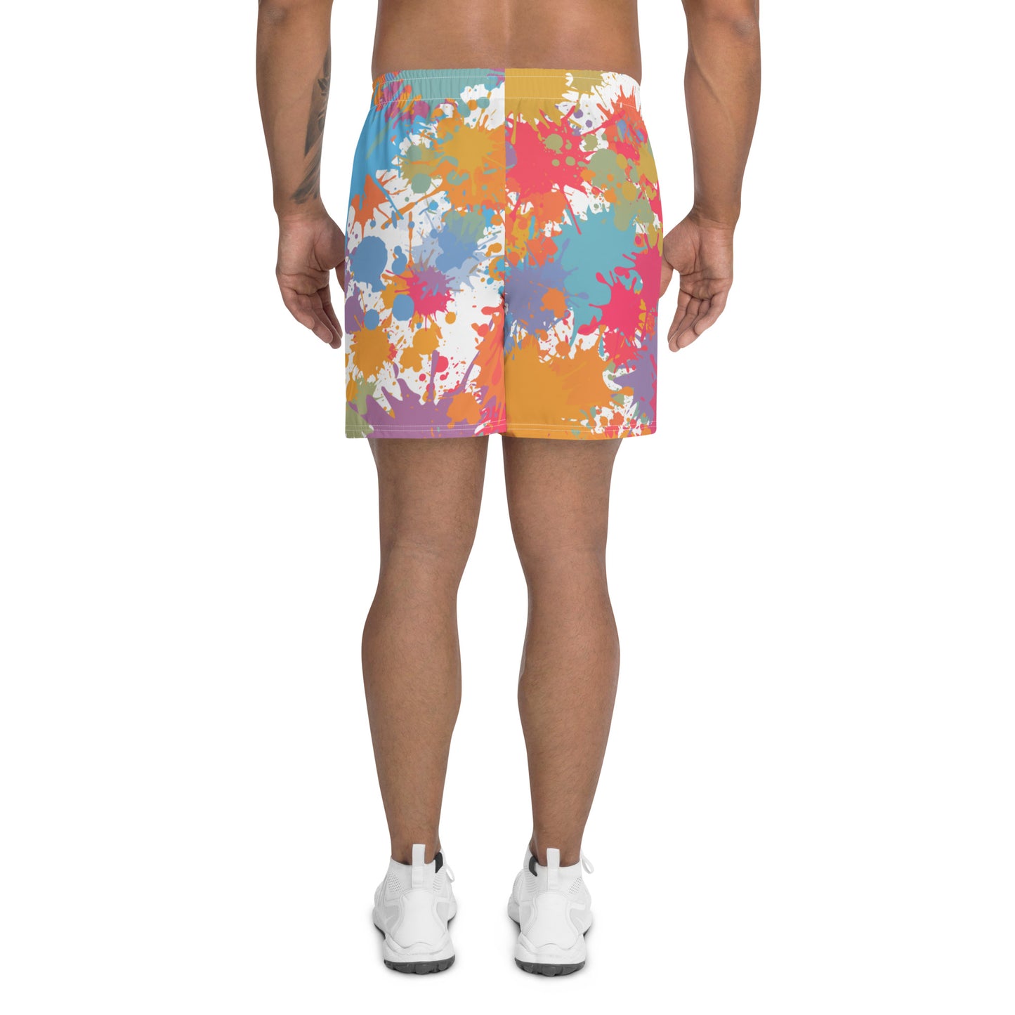 Splattered Colour Men's  Athletic Shorts