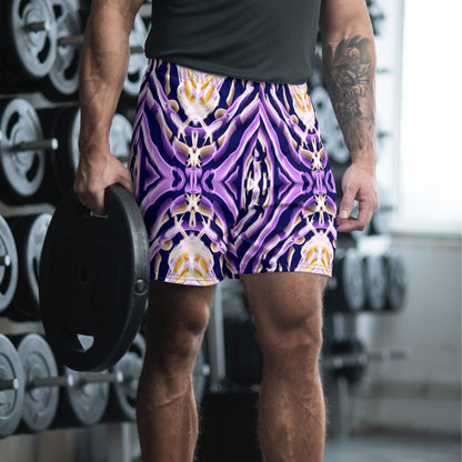 Lila Herren Shorts mit afrikanischem Druck