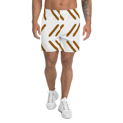 Herren-Shorts mit braunem Musterdruck