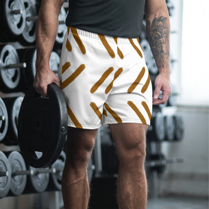 Brown Pattern Print Men's Shorts