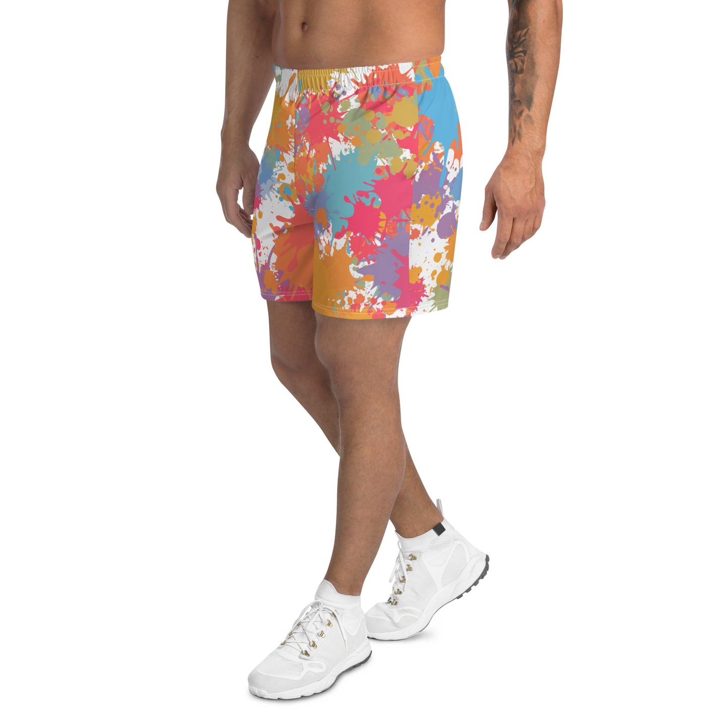 Splattered Colour Men's  Athletic Shorts