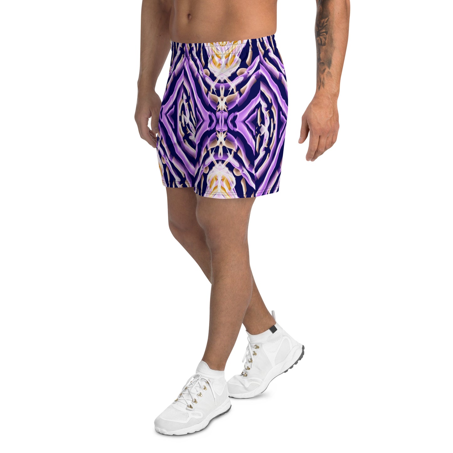 Lila Herren Shorts mit afrikanischem Druck