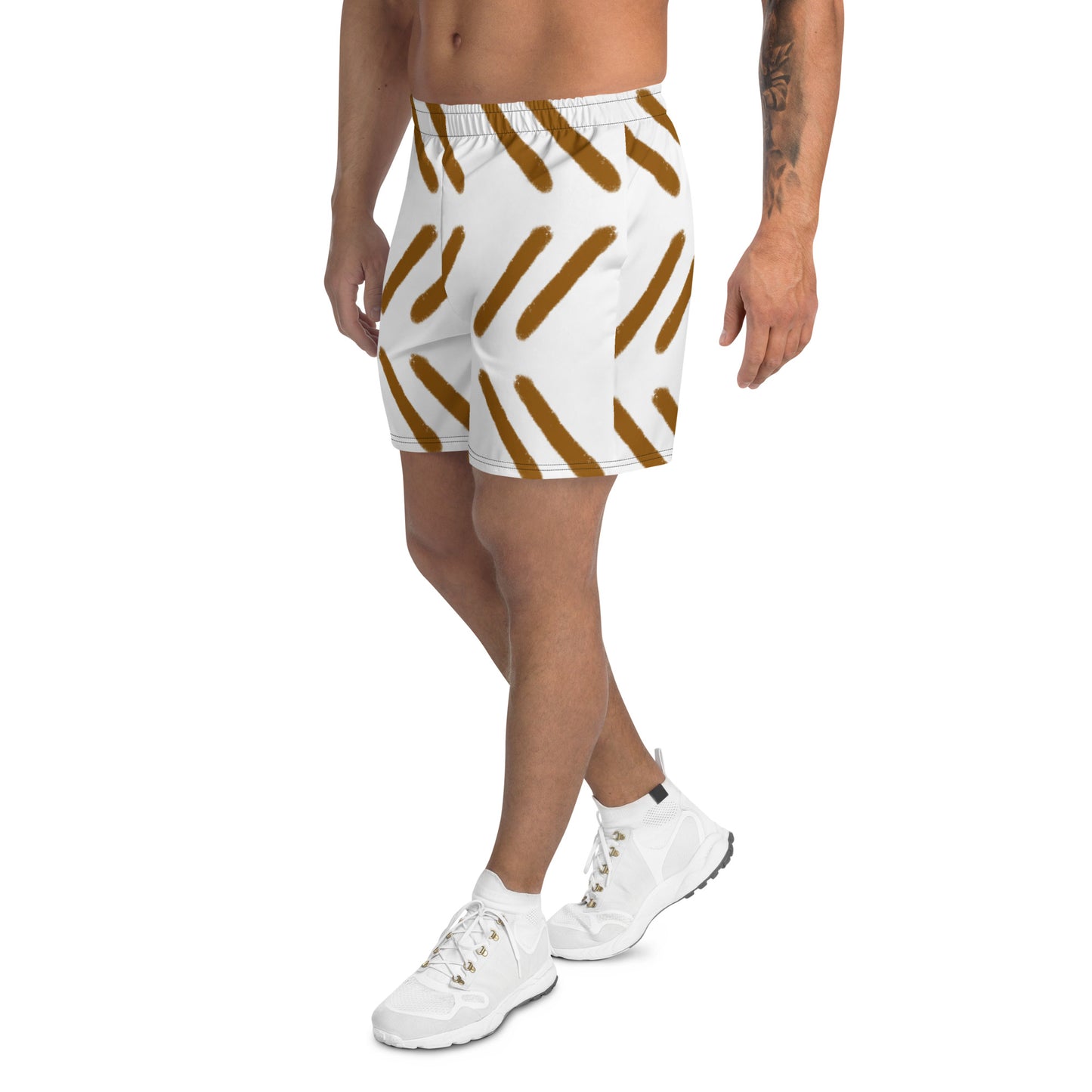 Brown Pattern Print Men's Shorts