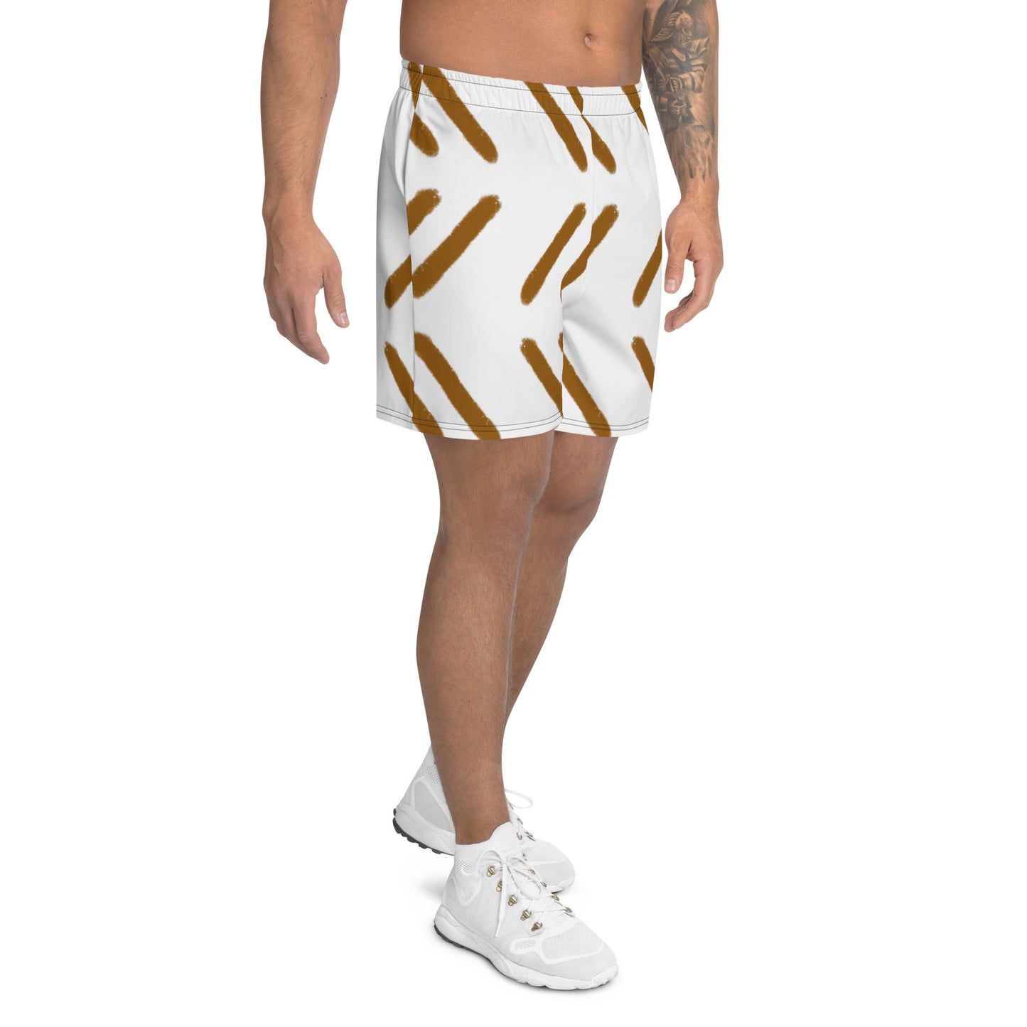 Brown Pattern Print Men's Shorts