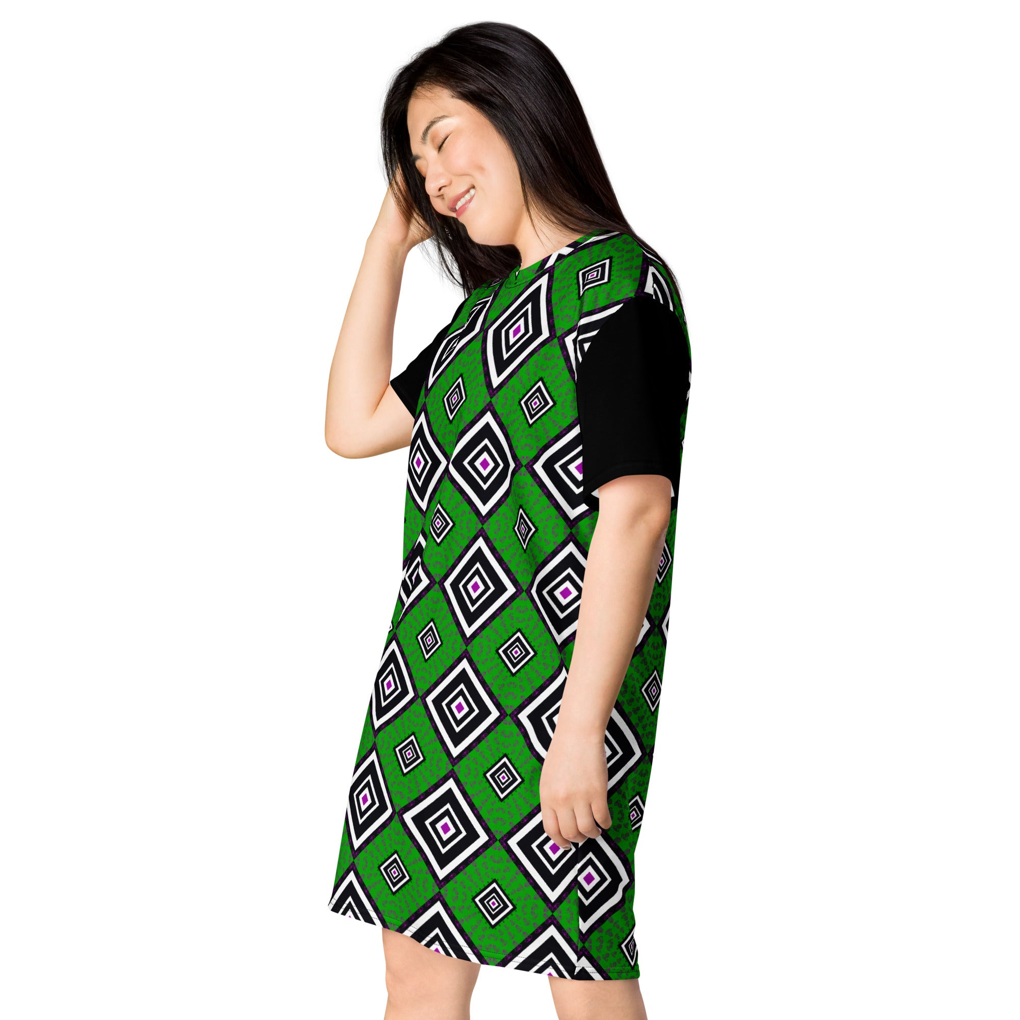 African print on sale t shirt dress